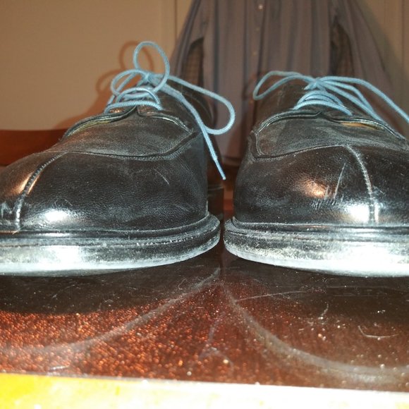 Vintage Gravati: Black Pebbled Leather. Split Toe Lace-Ups, Size: 13M. Re-Soled. - Picture 5 of 14